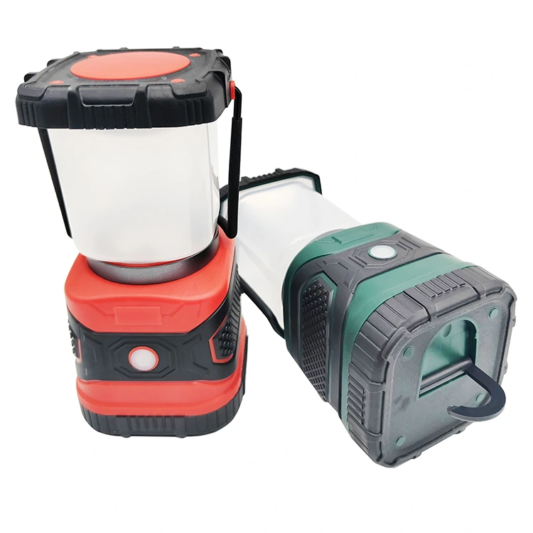 Lâmpada LED recarregável para acampamento com alça e gancho